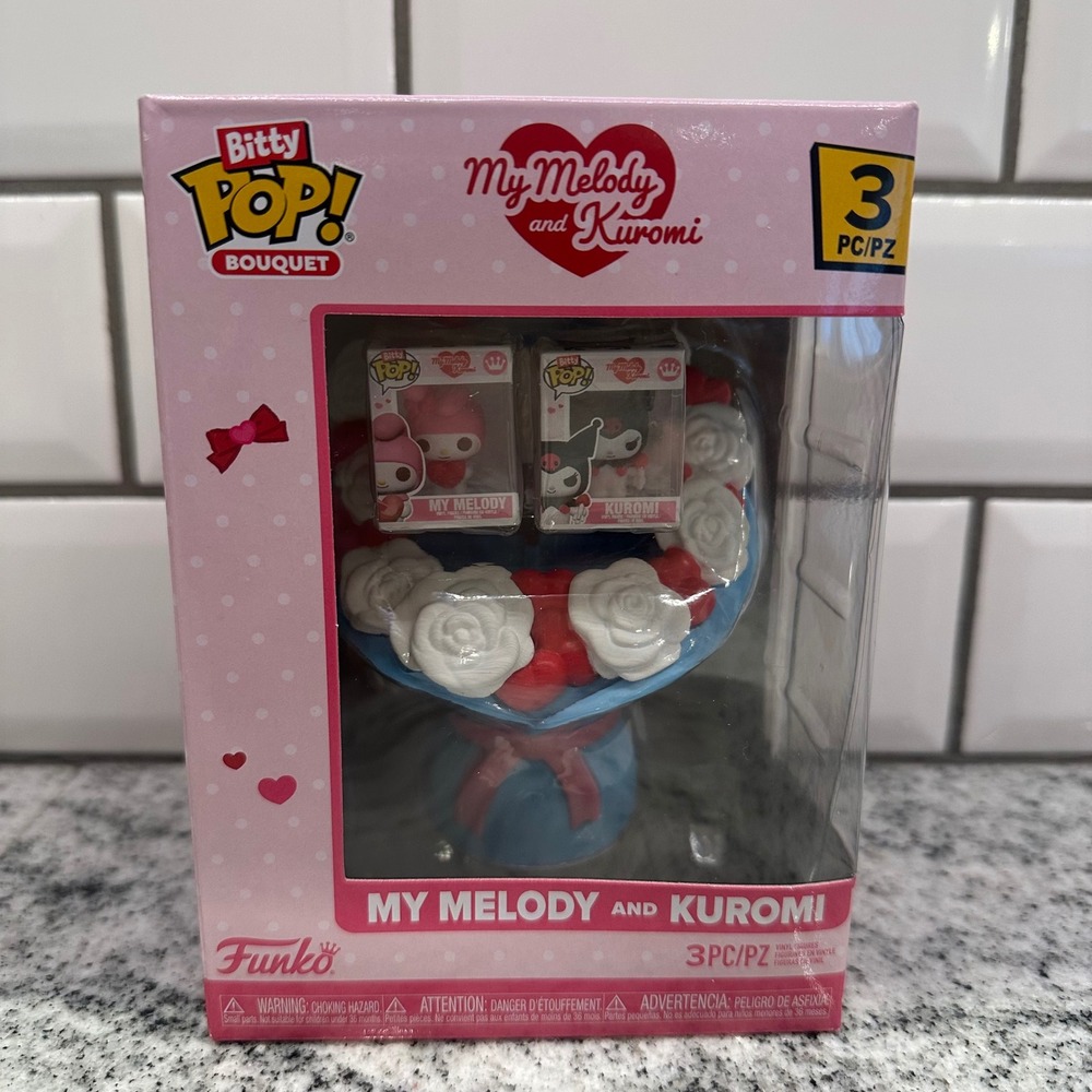 Funko Bitty Pop Bouquet‎ Sanrio My Melody Kuromi 3 Piece Vinyl Figure Set 87807